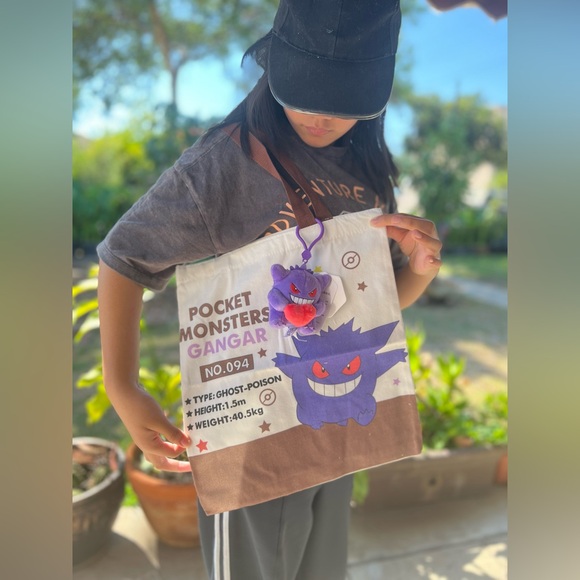 Pokemon Handbags - Pokemon Tote Bag with Plush - Gengar